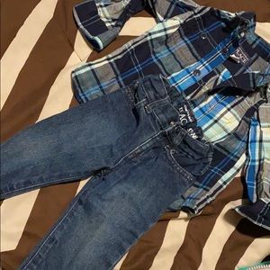 Button up shirt & jeans